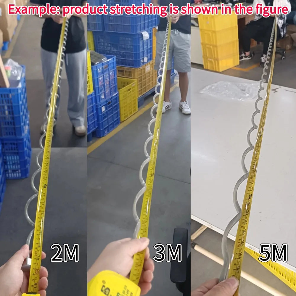2/3/5m Flexible Shower Hose Universal Spring Extension Hand
