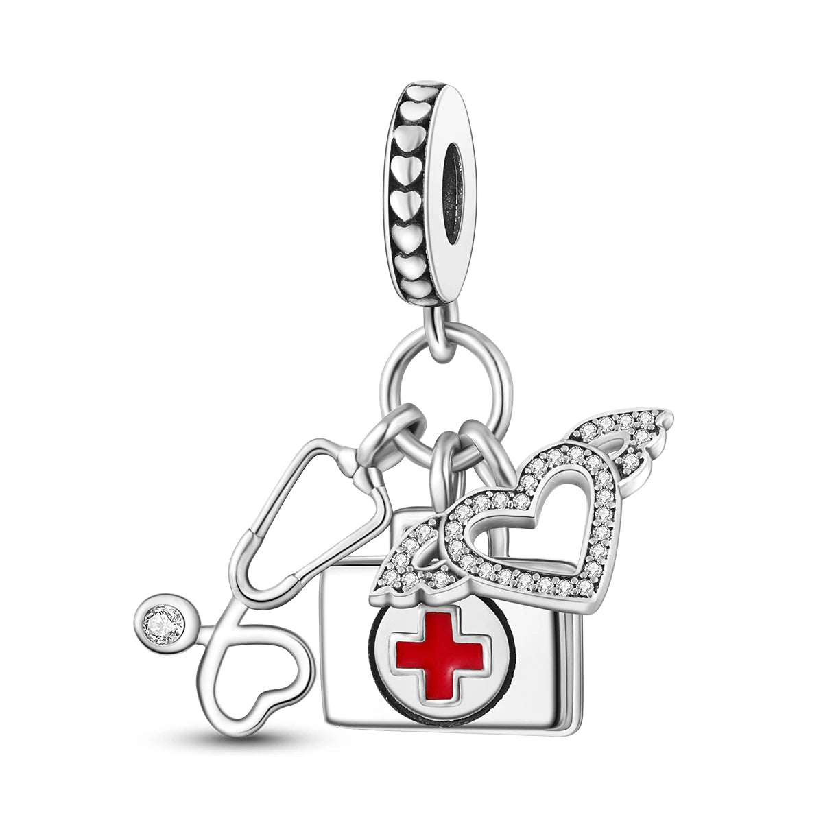 Medicine Cabinet Stethoscope Charm Pendant 925 Silver Original