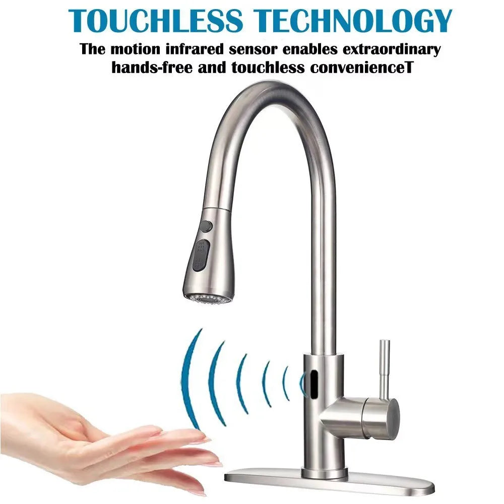 Gegve Smart Infrared Sensing Inductive Pull-Out Sink Faucet