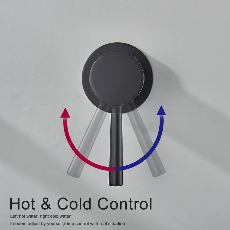 Wall Mount Bathroom Basin Faucet Embedded Split Cold