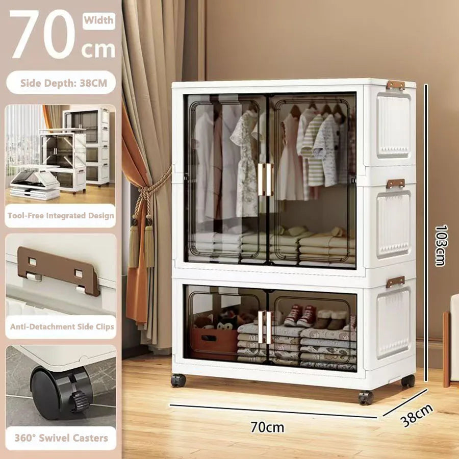Multi-Functional Folding Storage Cabinet Doors Office Bathroom