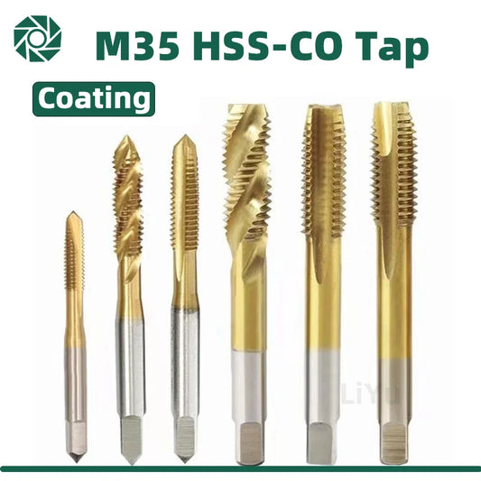 Metric M35 Hss Cobalt Tap Titanium Plated Straight/Spiral