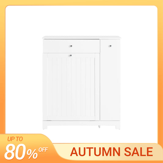 Sobuy Bzr214-W Bathroom Cabinet Laundry Collector Drawer Baskets