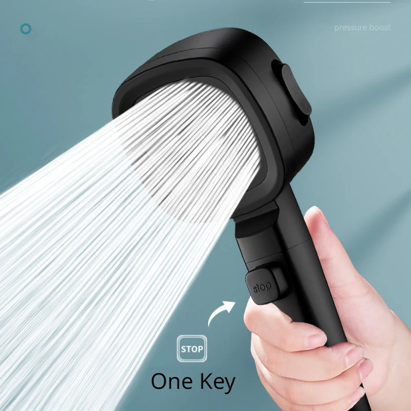 Shower Booster Showerhead Strong Pressure Shower Head Bathroom