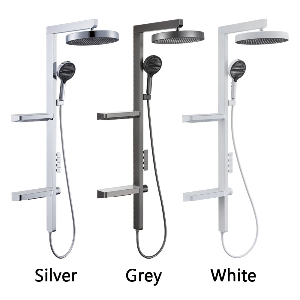 Luxury Bathroom Smart Rainfall Shower System Wall Mounted