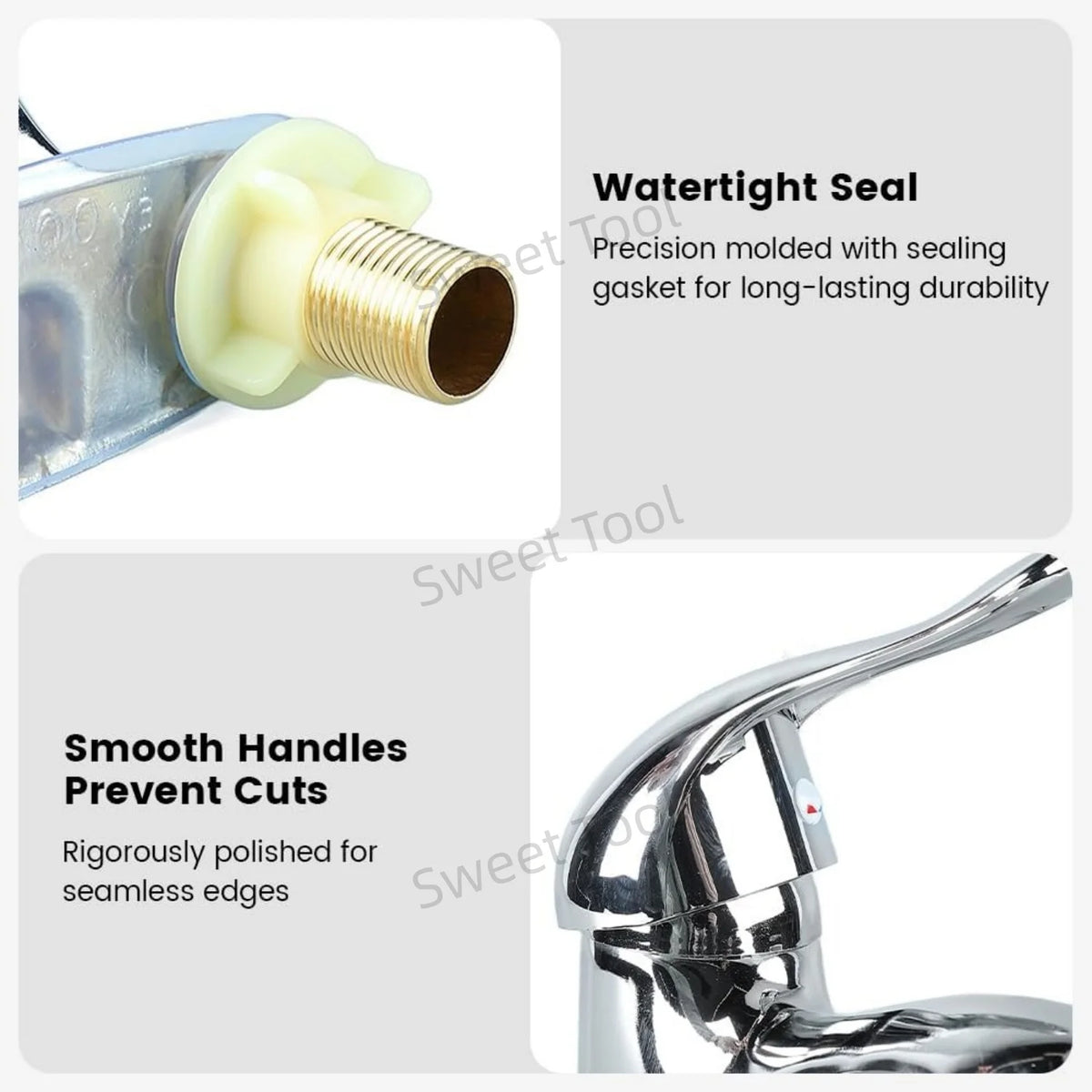 Bathroom Sink Faucet Dual Hole Handle Cold Water
