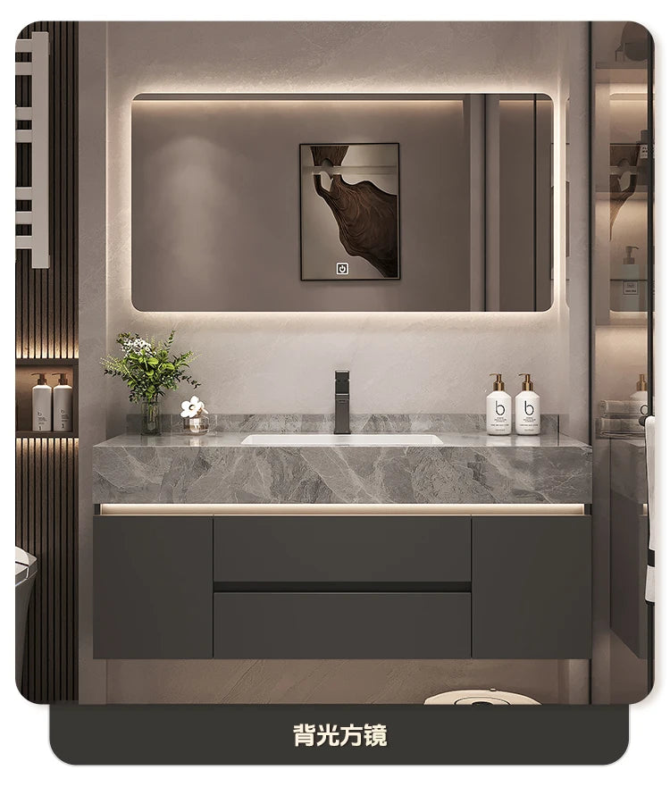 Simple Luxury Bathroom Cabinets Washbasin Vintage Toilet Drawer