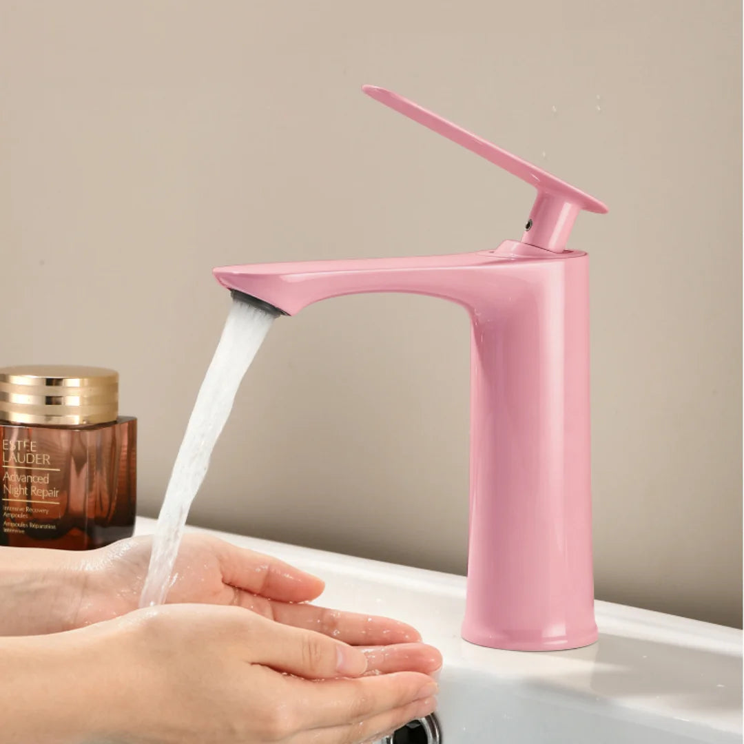 Pink Bathroom Basin Faucet Red Bathroom Faucet Sink