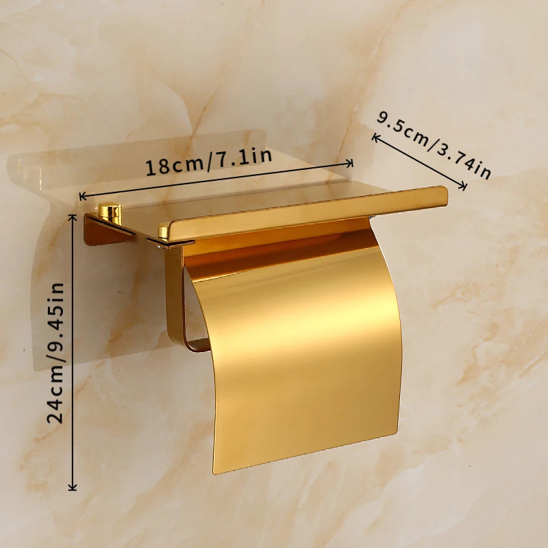 Stainless Steel Roll Paper Holder Mobile Tissue Holder