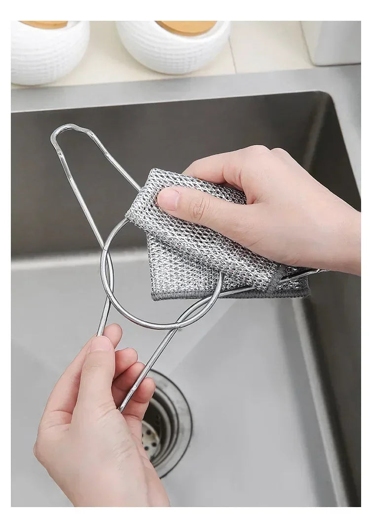 Metal Wire Mesh Cleaning Cloths Universal Sink Faucet