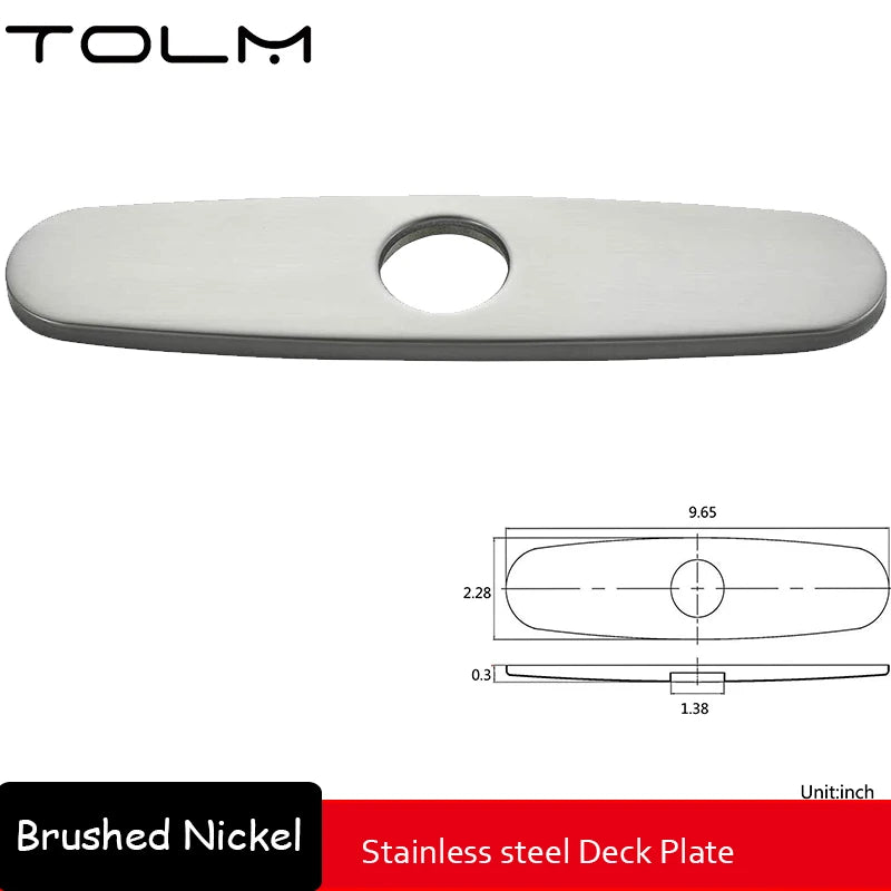 Tolm Brushed Nickel Modern Polished Chrome Brass Sink