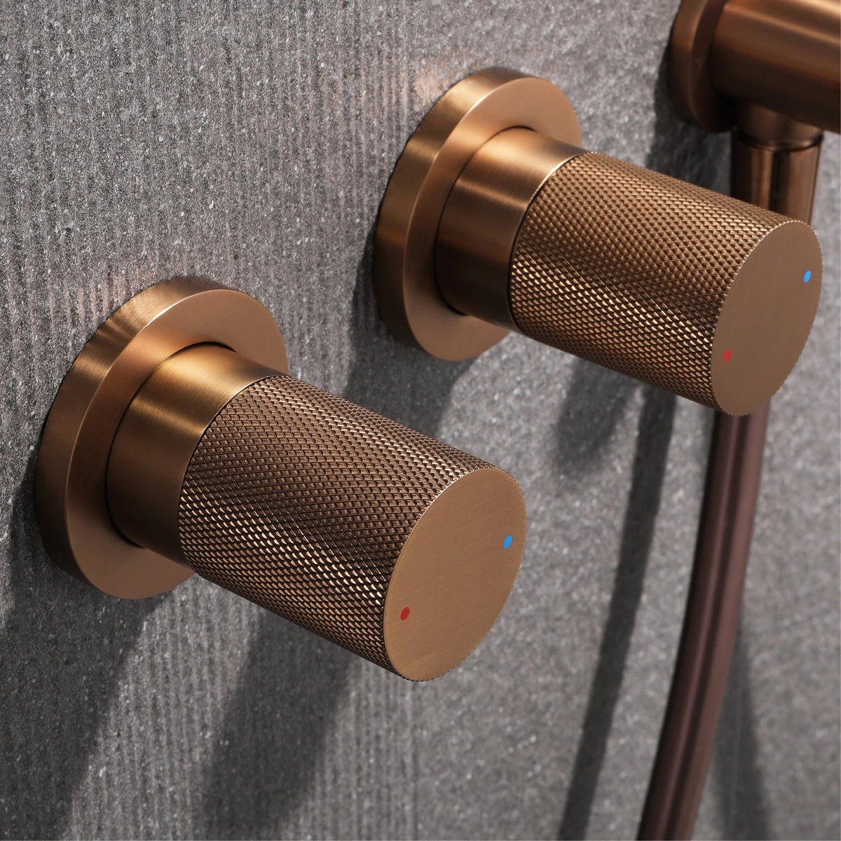 Modern Brass 2-Function Shower System Wall-Embedded Chrome Finish