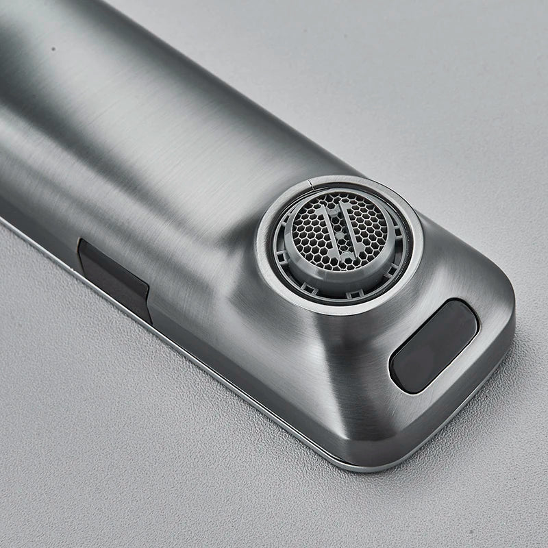 Luxury Silver Gray Smart Lcd Daul Sensor Bathroom