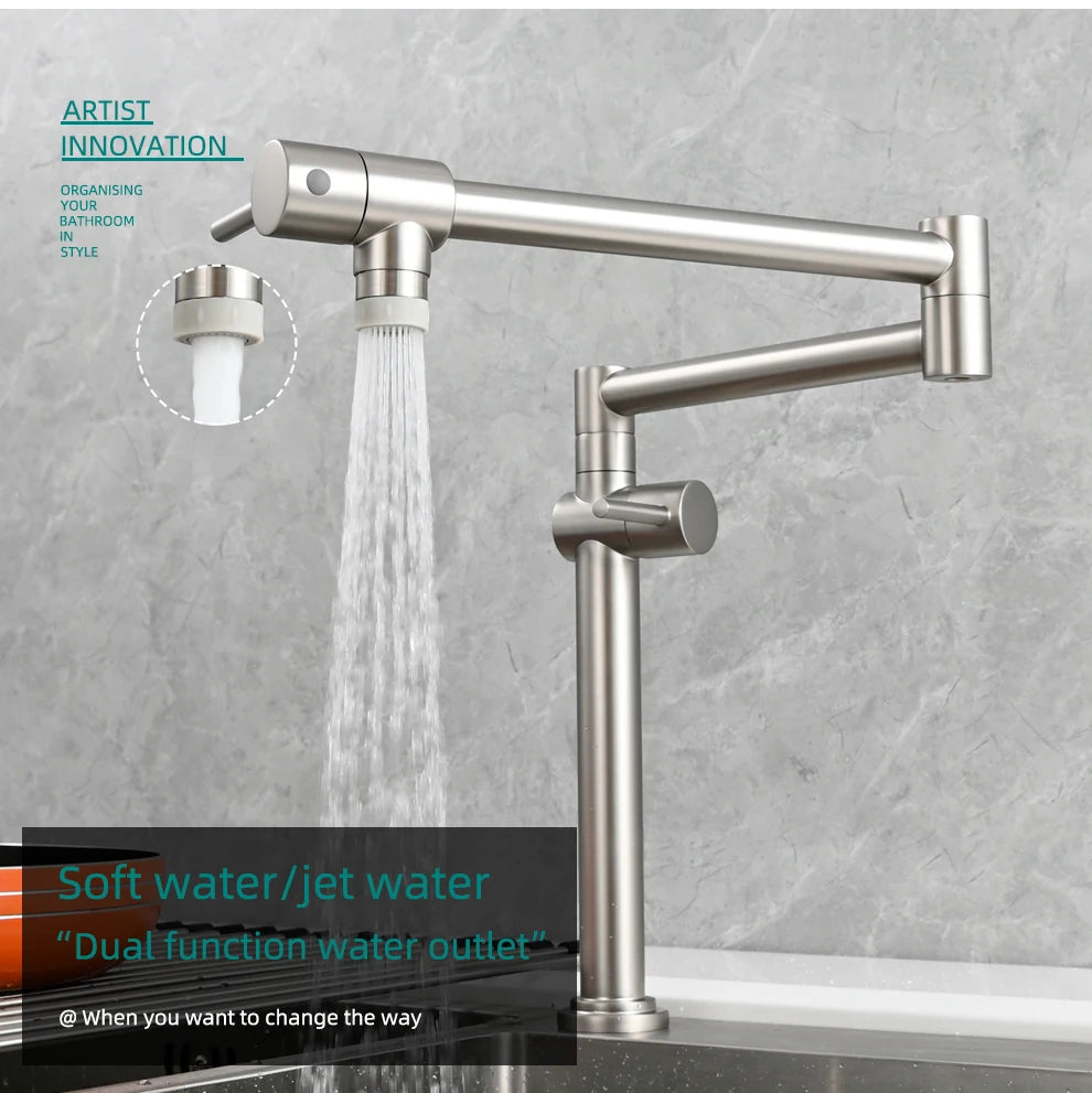 Ciencia Brass Pot Filler Faucet Wall Mount Sink