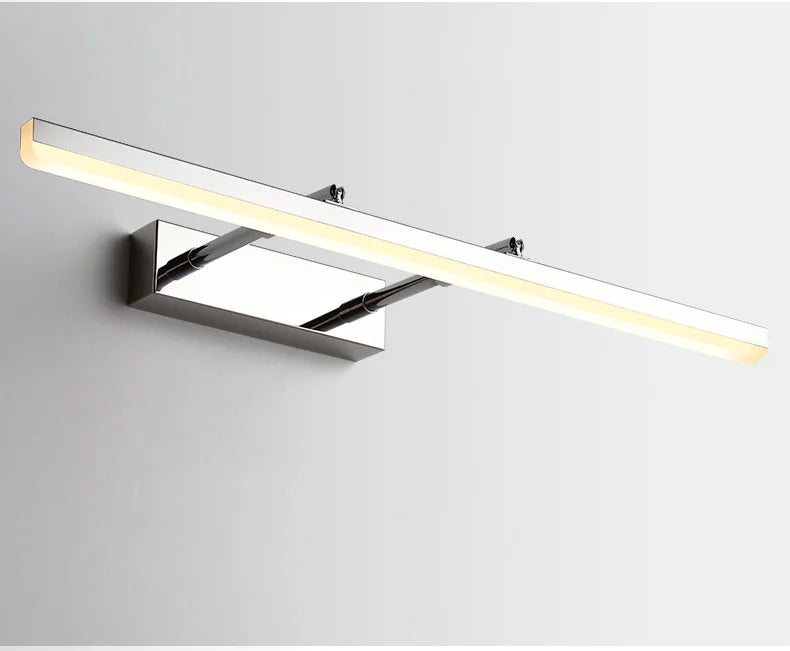 Led Simple Modern Waterproof Anti-Fog Retractable Mirror