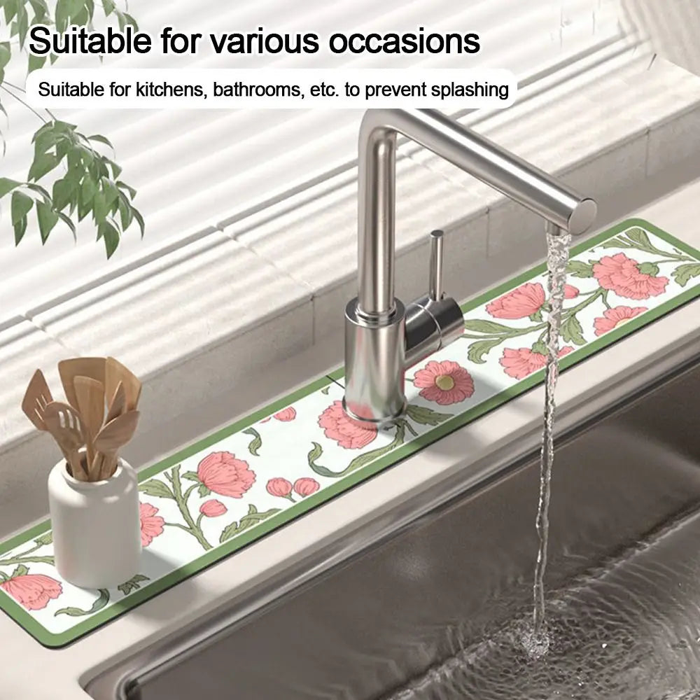 Fashion Sink Faucet Mat Bathroom Countertop Protector Pad
