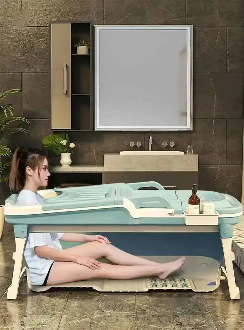 Tub Bathtubs Adult Folding Bathtub Foaming Simple Adult