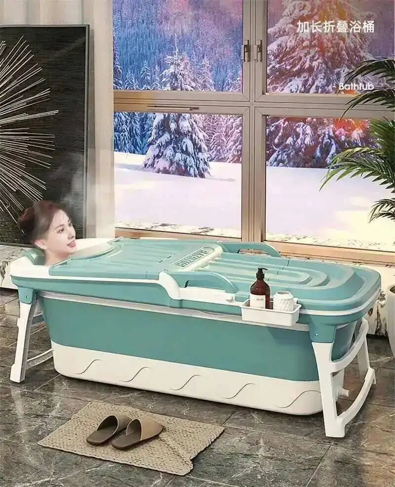 Tub Bathtubs Adult Folding Bathtub Foaming Simple Adult
