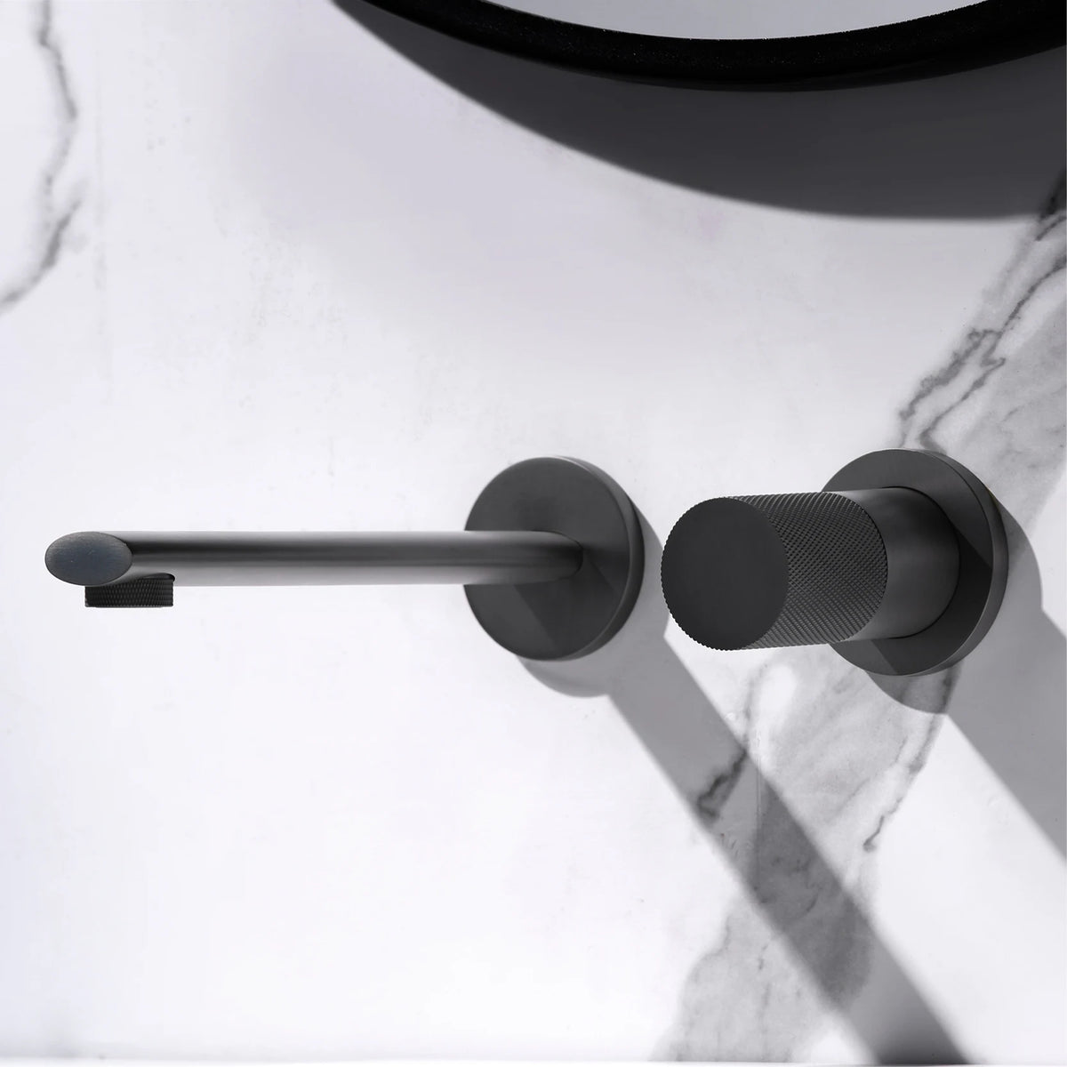 Luxruy Rose Gold Brass Wall-Embedded Bathroom Faucet 2hole