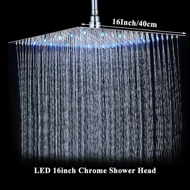 Zappo Gold Waterfall Faucet Roman Handheld Shower Deck