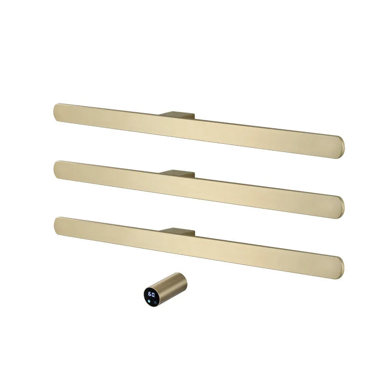Brushed Gold Hidden Installation Towel Warmers Temperature Time