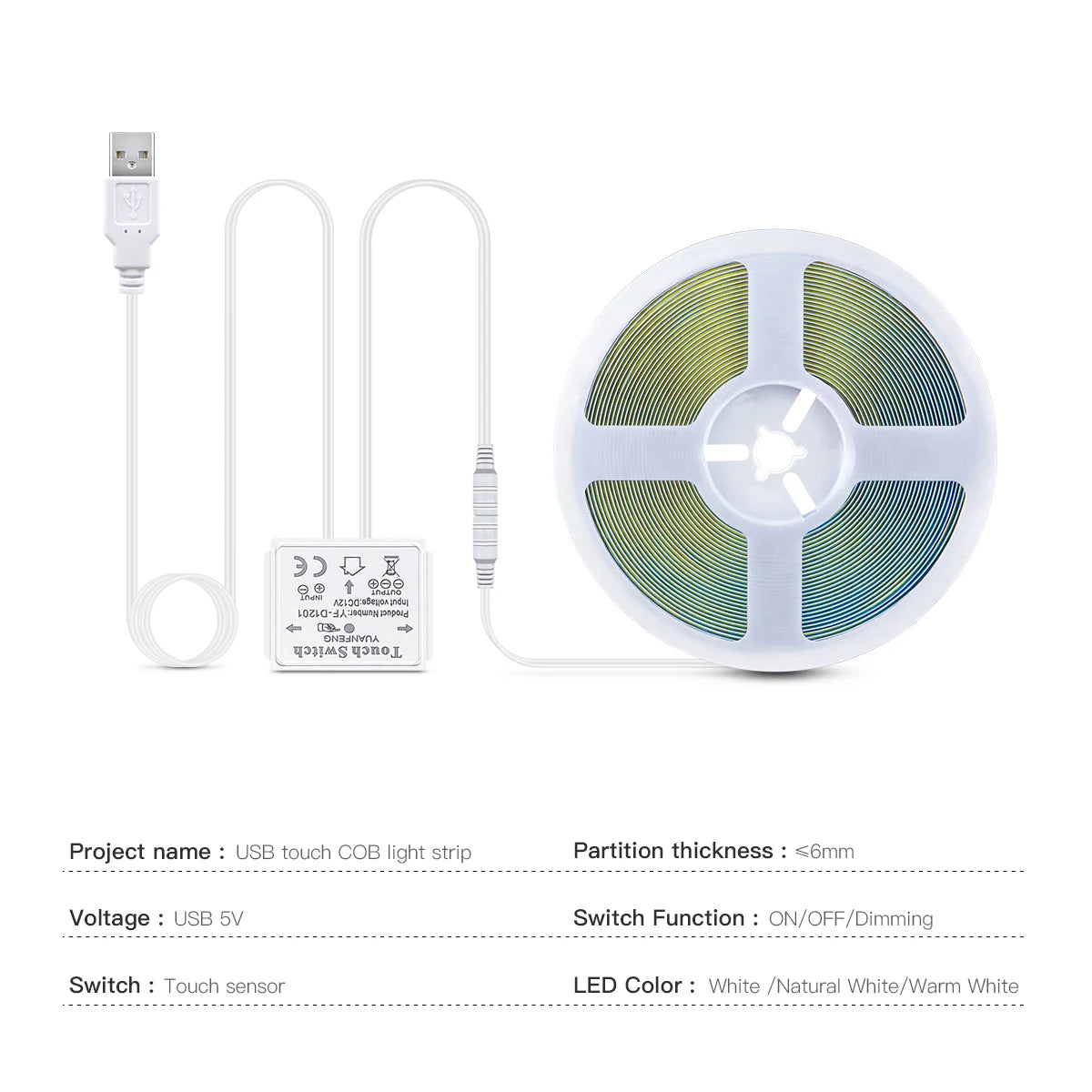 Makeup Mirror Backlight Lighting Cob 5v Usb Led
