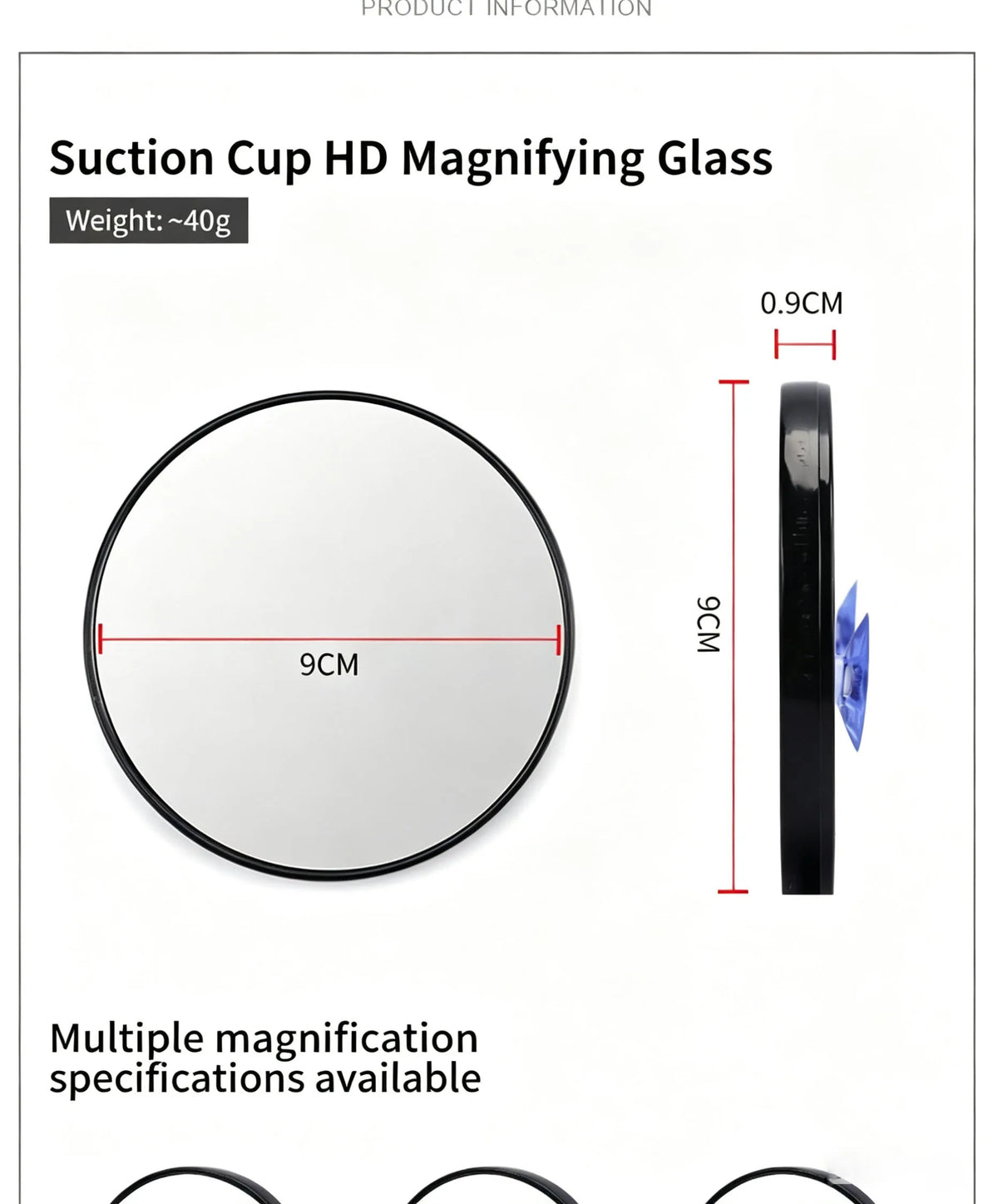 Suction Cup Magnifying Mirror 5/10/15x Makeup Mirror Blackhead