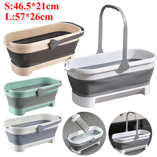 Collapsible Bucket Folding Bucket Car Wash Basin Silicone