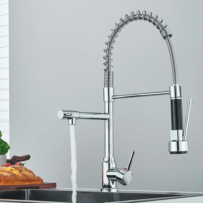 Black Sink Faucet Pull-Out Cold Water Mixing Faucet