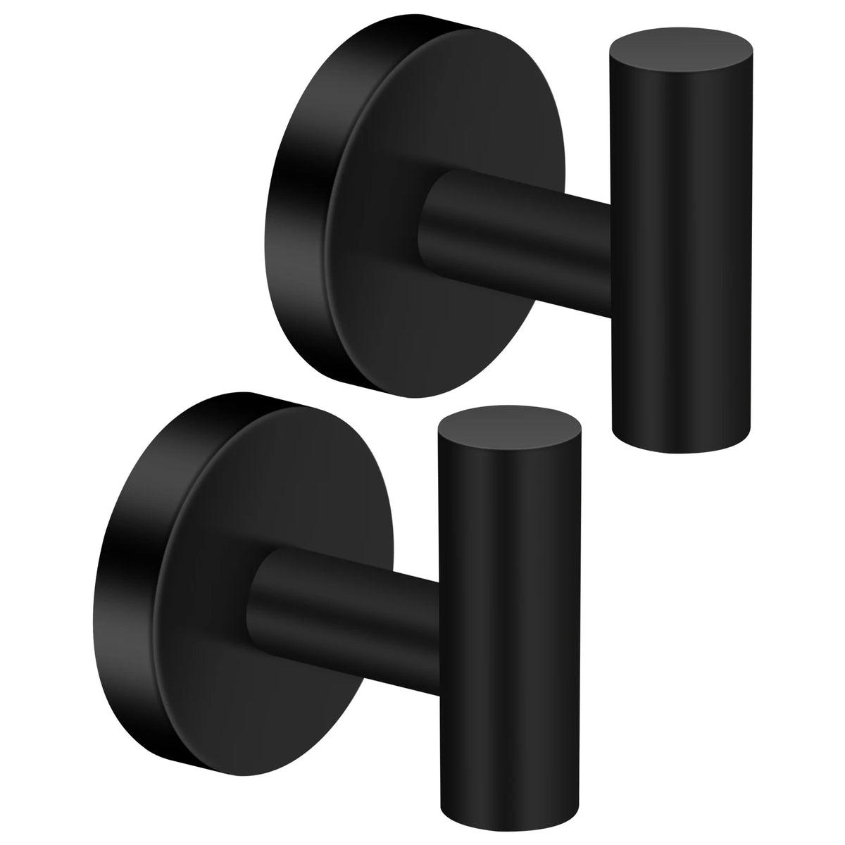 2pcs Polished Bathroom Towel Hooks Stainless Steel Coat
