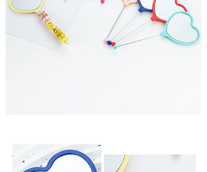 10pcs Diy Beaded Hand Mirror Creative - Beaded