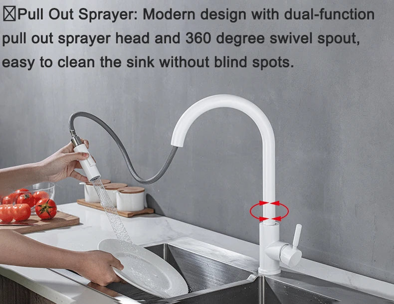 Smart Touch Sensor Sink Faucet Brushed Nickel Pull