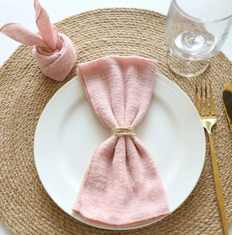 50pcs Handmade Gauze Napkins 30x30cm Cotton Cloth Napkins