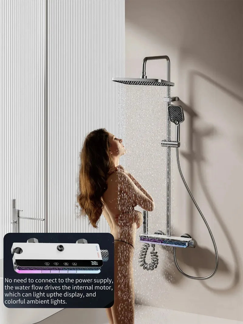 12 Inch Shower Digital Display Led Wall Mounted