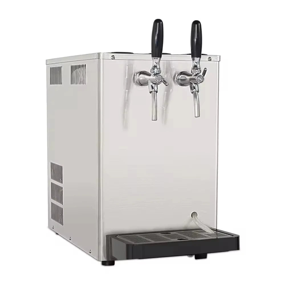 Countertop Draft Beer Cooler - Dual/Single Tap Stainless