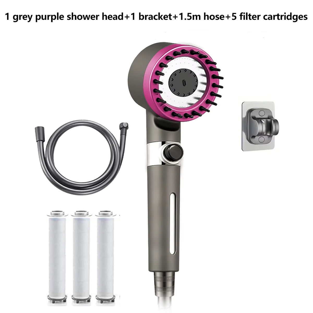 Filtered Handheld View Window Shower Head Bathroom Shower