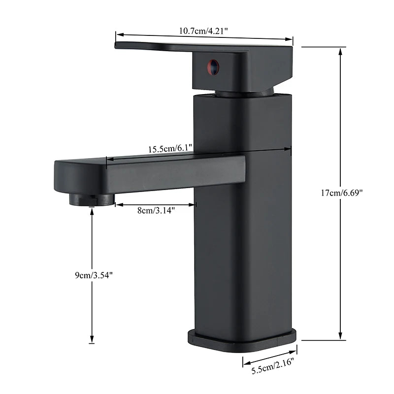 Black Bathroom Sink Faucet Basin Mixer Faucets Cold