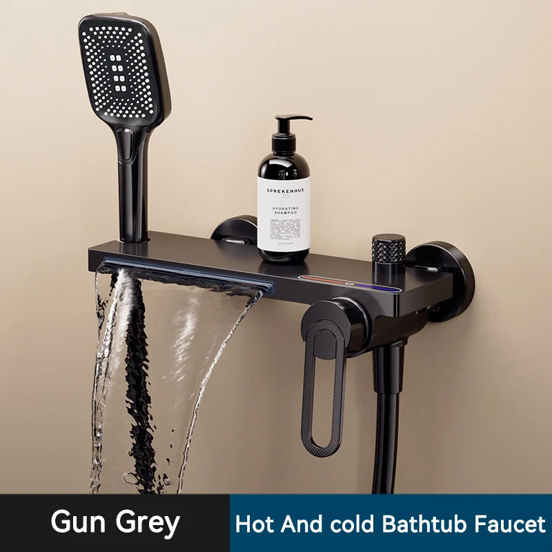 Bathtub Shower Faucet Handle Spout Mixer Tap Hand
