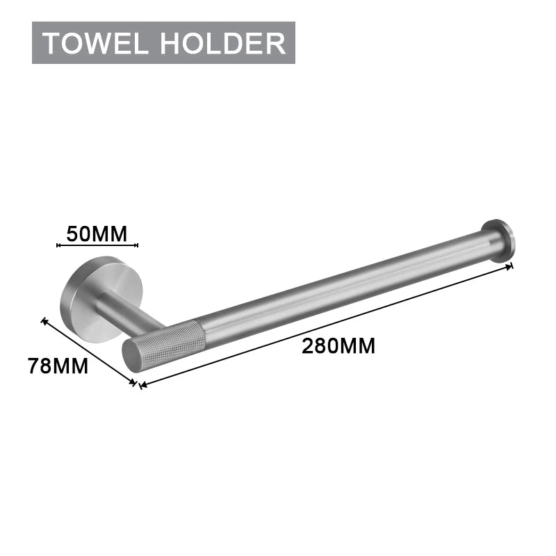 Brushed Nickel Bathroom Wall Mount Bath Shelf Robe
