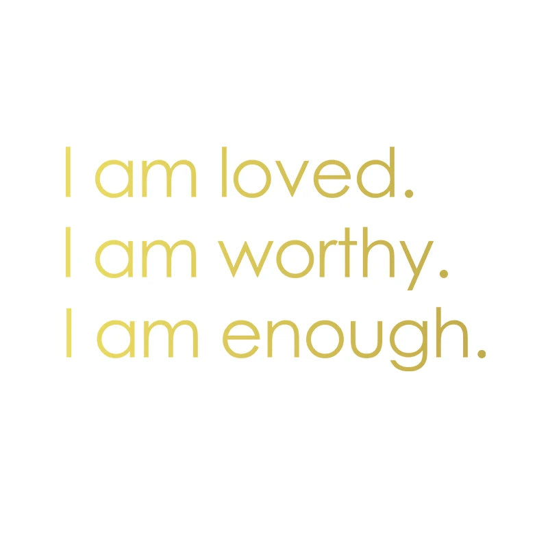 Am Loved Worthy Enough Mirror Vinyl Sticker Bathroom