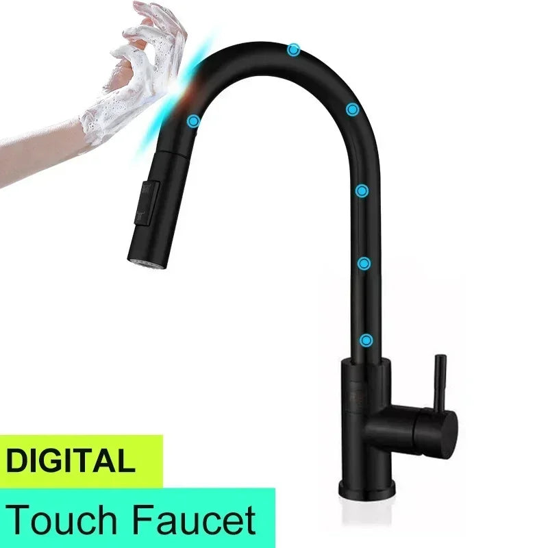 Smart Digital Touch On Faucets 304 Stainless Steel