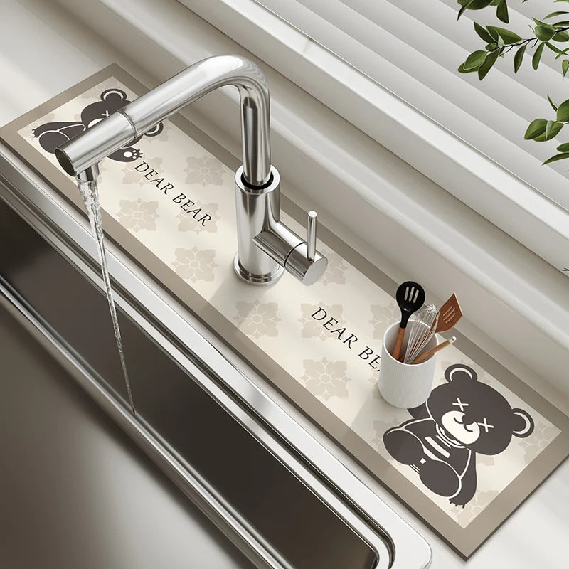 Classic Diotomite Sink Faucet Table Mat Toilet Drain
