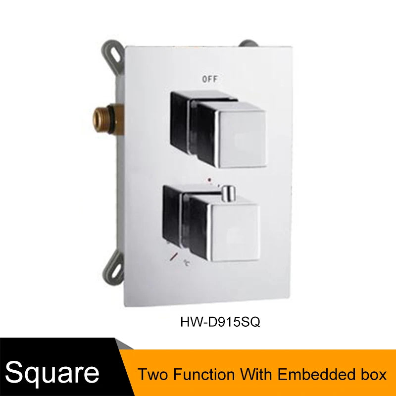Solid Brass Valve Concealed Thermostat Trim Two Or