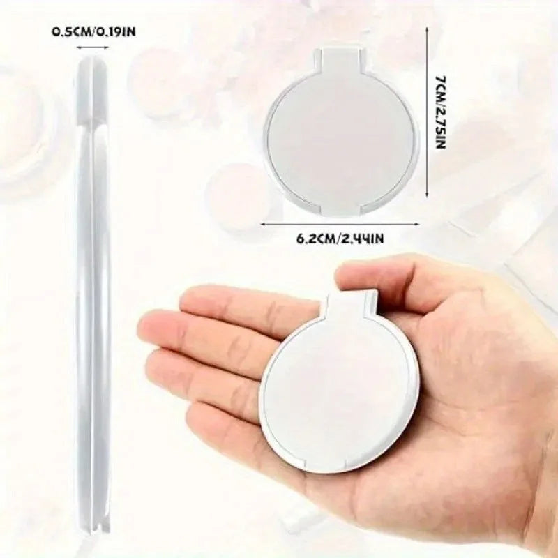 100pcs Mini Folding Makeup Mirror Circular Pocket Mirror