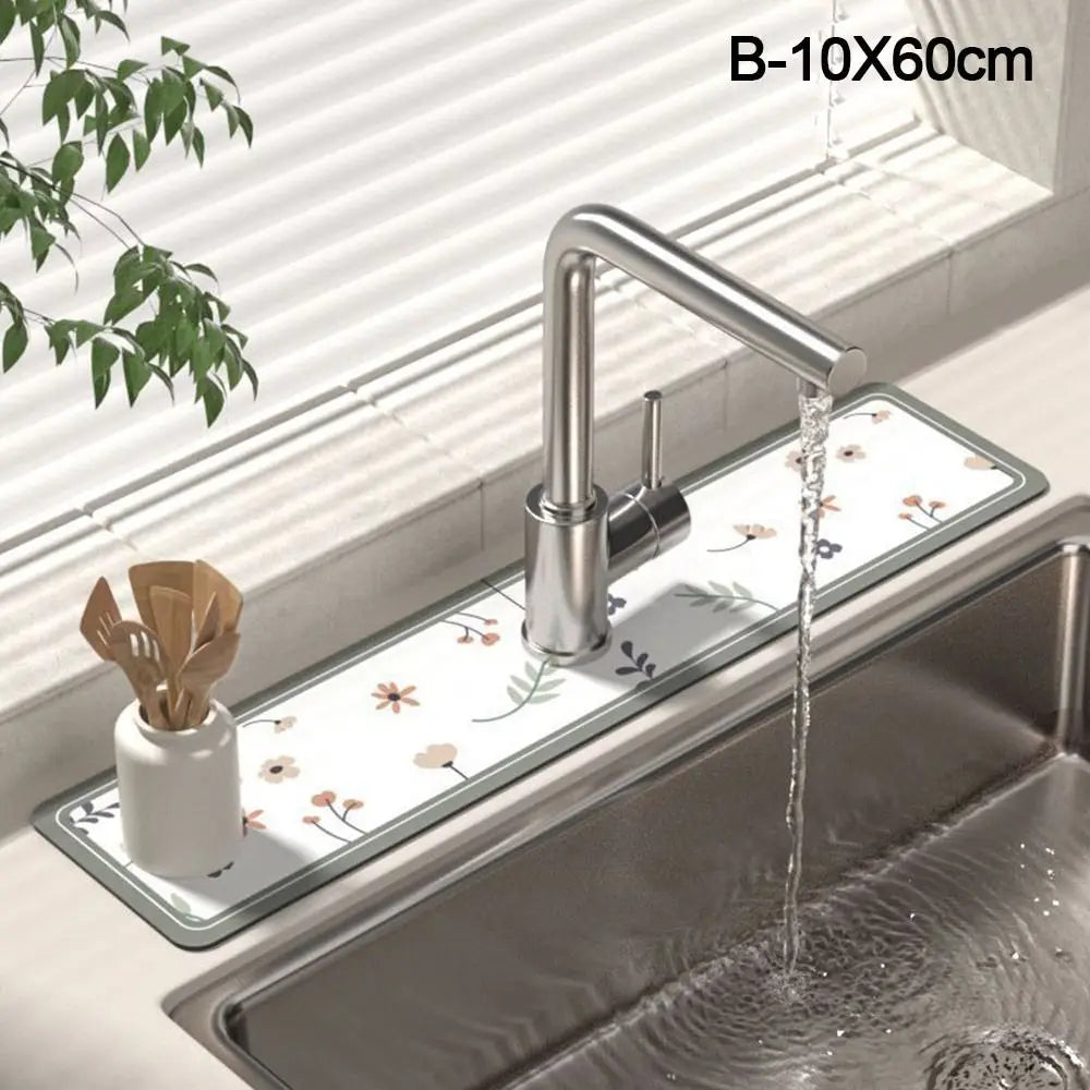 Fashion Sink Faucet Mat Bathroom Countertop Protector Pad