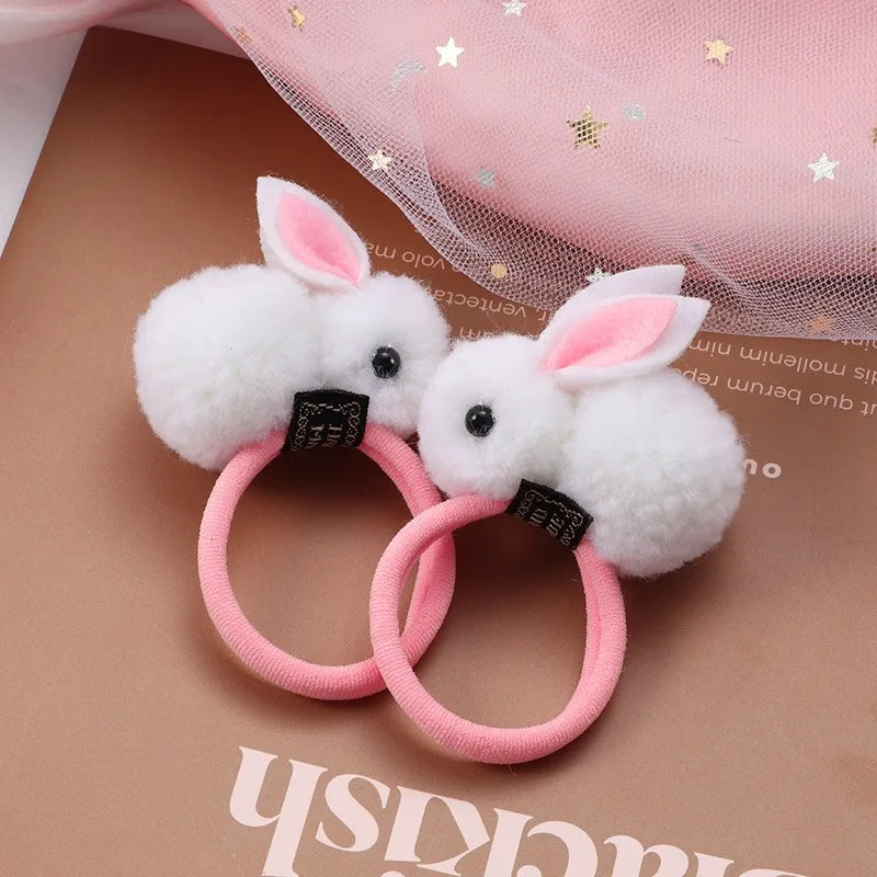 2-Pack Cute Hairball Rabbit Towel Ring Rabbit Hair