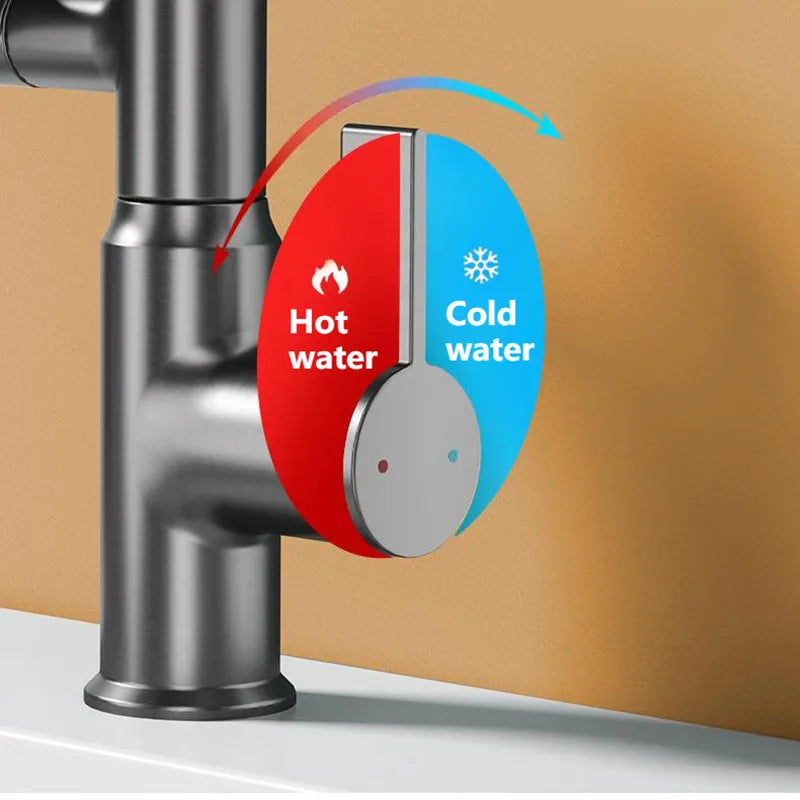 Digital Display Led Basin Faucet 360 Rotation Multi-Function