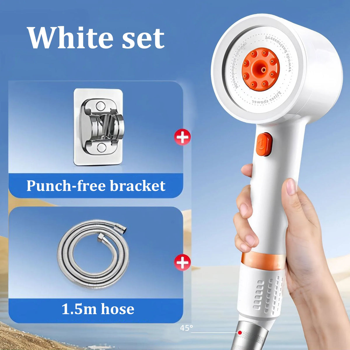Modes High Quality Pressurized Shower Head Filter Water