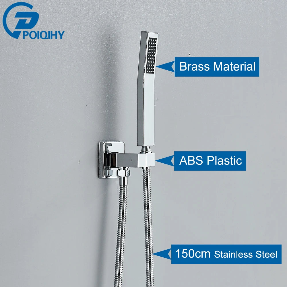 Poiqihy Golden Handshower Head 150cm Stainless Steel Shower