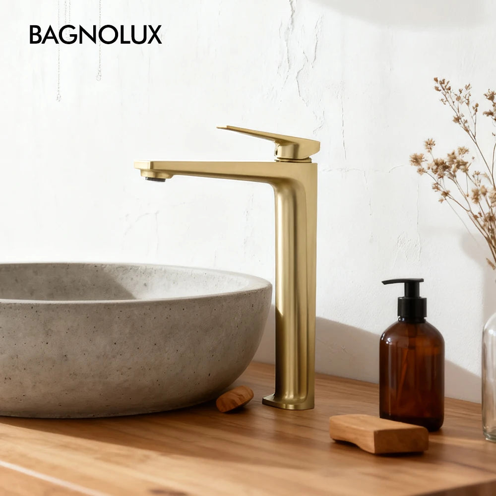 Bathroom Sink Faucet Deck Mount Brass Cold Mixer